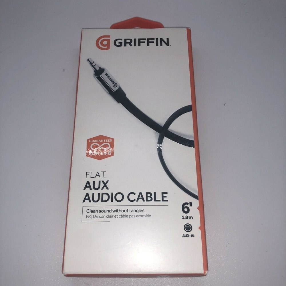 Griffin 6ft 3.5mm Aux Audio Cable Flat Design